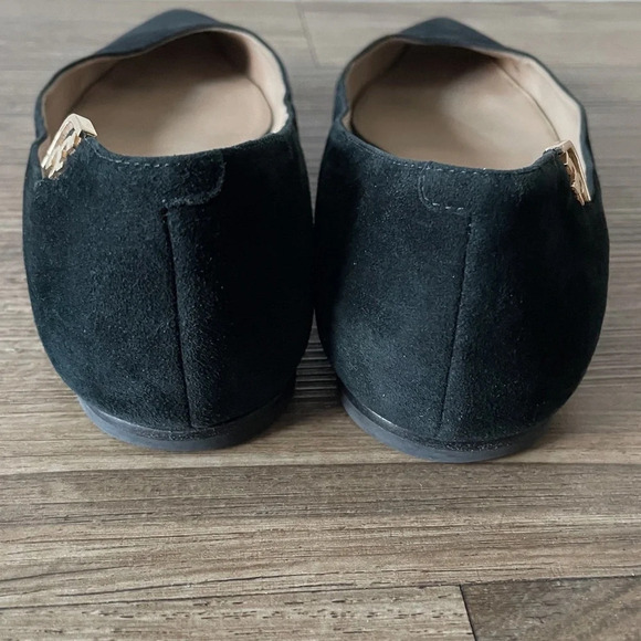 Tory Burch Black Suede Elizabeth pointy toe flats Sz  7 - Picture 7 of 10